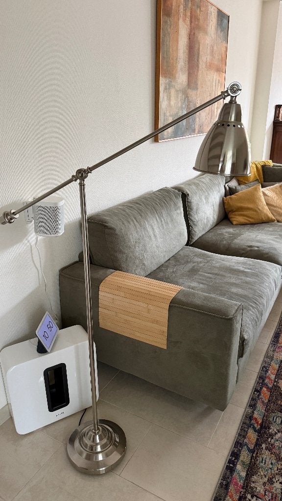 Staande lamp, Ophalen, E27 (groot), Zo goed als nieuw, Metaal
