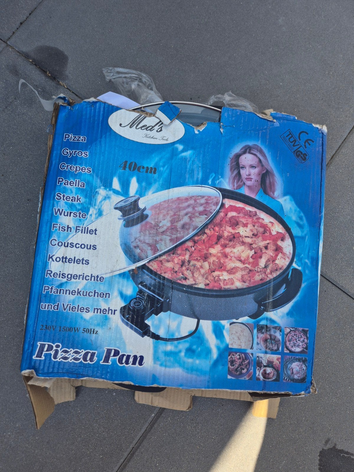 Med's Pizza Pan 40cm - Zo goed als nieuw, Ophalen