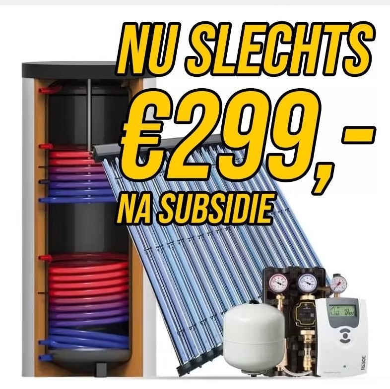 Zonneboiler 300L Slecht 299.00 na subsidie, Ophalen, 100 liter of meer, Nieuw, Boiler