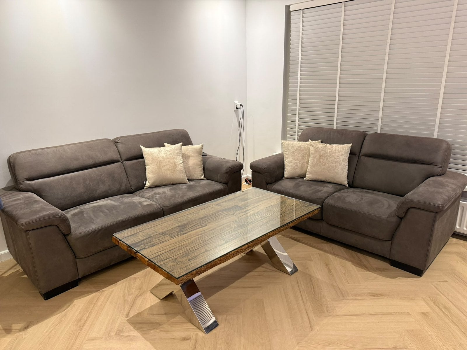 Luxe 2 Persoons Zitbanken, Ophalen, Zo goed als nieuw, Stof, Luxe mooi confort