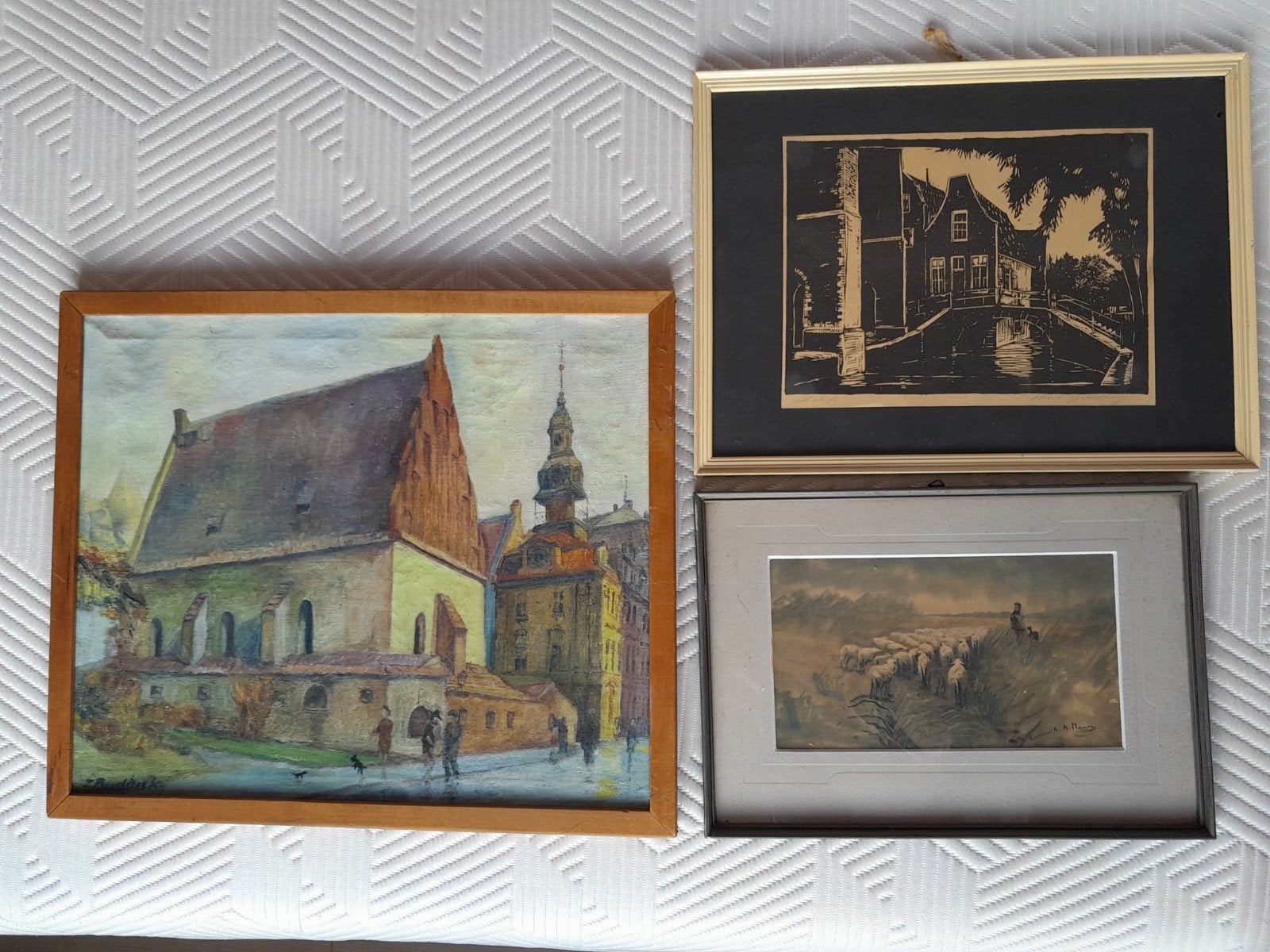 3 kunstwerken, Antiek en Kunst, Ophalen of Verzenden