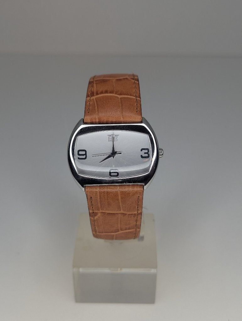 Davis Elegance Heren Horloge - Nieuwe Batterij, RVS, Ophalen of Verzenden, Nieuw