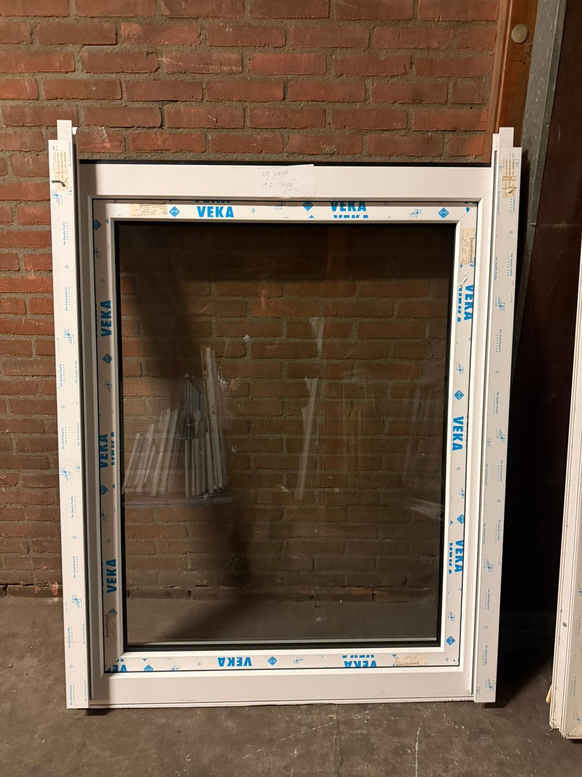 Draaikiep raam | Veka | nieuw | wit | 119 b x 150 h, 75 tot 150 cm, Kunststof, Raamkozijn, Nieuw