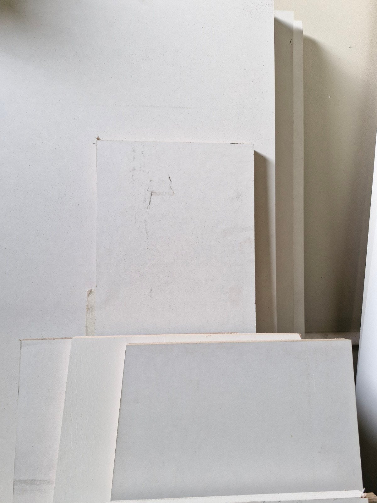 Diverse MDF verzaagd grote en kleine platen., Doe-het-zelf en Verbouw, Gebruikt, Ophalen of Verzenden, Balk, Overige houtsoorten