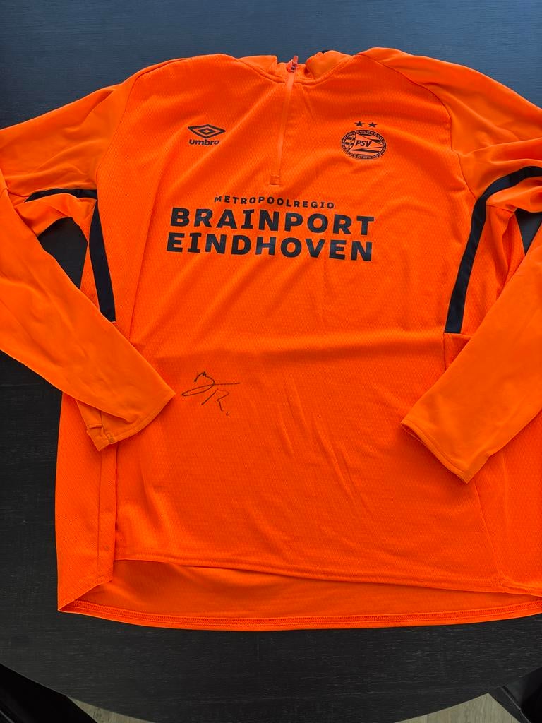 Gesigneerd PSV trainingsshirtvan  Umbro door Mauro Junior, Verzenden, Gebruikt, PSV, Shirt