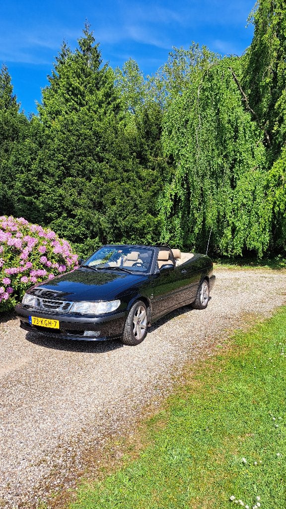 Saab 2000  Cabriolet Zwart, Auto's, Saab, Particulier, Saab 9-3, ABS, Airconditioning, Boordcomputer, Centrale vergrendeling, Climate control