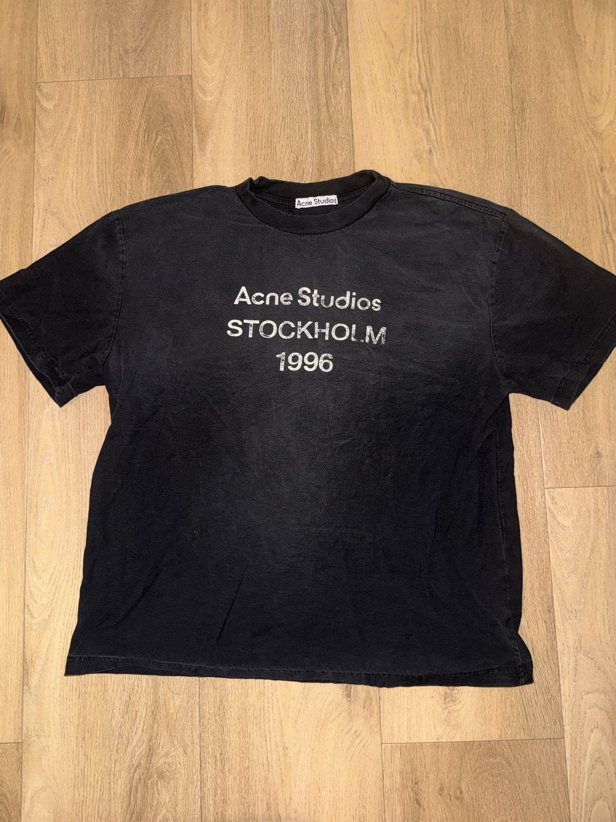 Acne Studios Stockholm 1996 T-shirt Zwart Maat S, Verzenden, Nieuw, Maat 46 (S) of kleiner, Zwart
