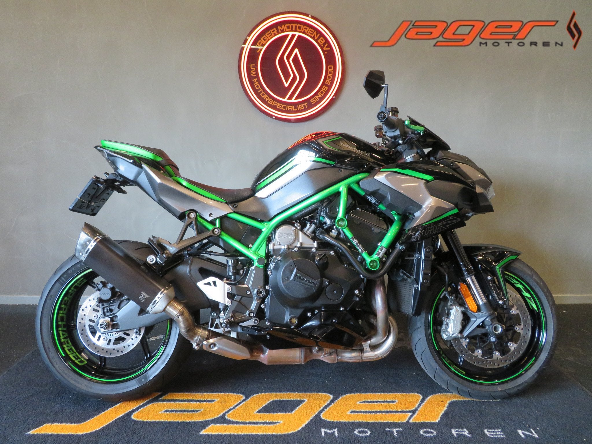 Kawasaki ZH 2 ZH2 TOPSTAAT! HULK EDITION! (bj 2020), Naked bike, Gebruikt, Bedrijf