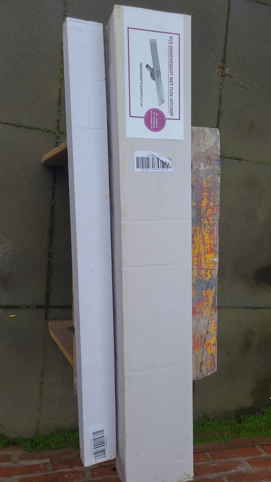 RVS Douchegoot met Flex-uitloop - Nieuw in doos, Ophalen of Verzenden, Nieuw, Rvs, Douche