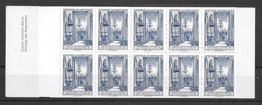 Zweden 1963 Boekje Kerk Uppsala, Verzenden, Zweden, Postfris