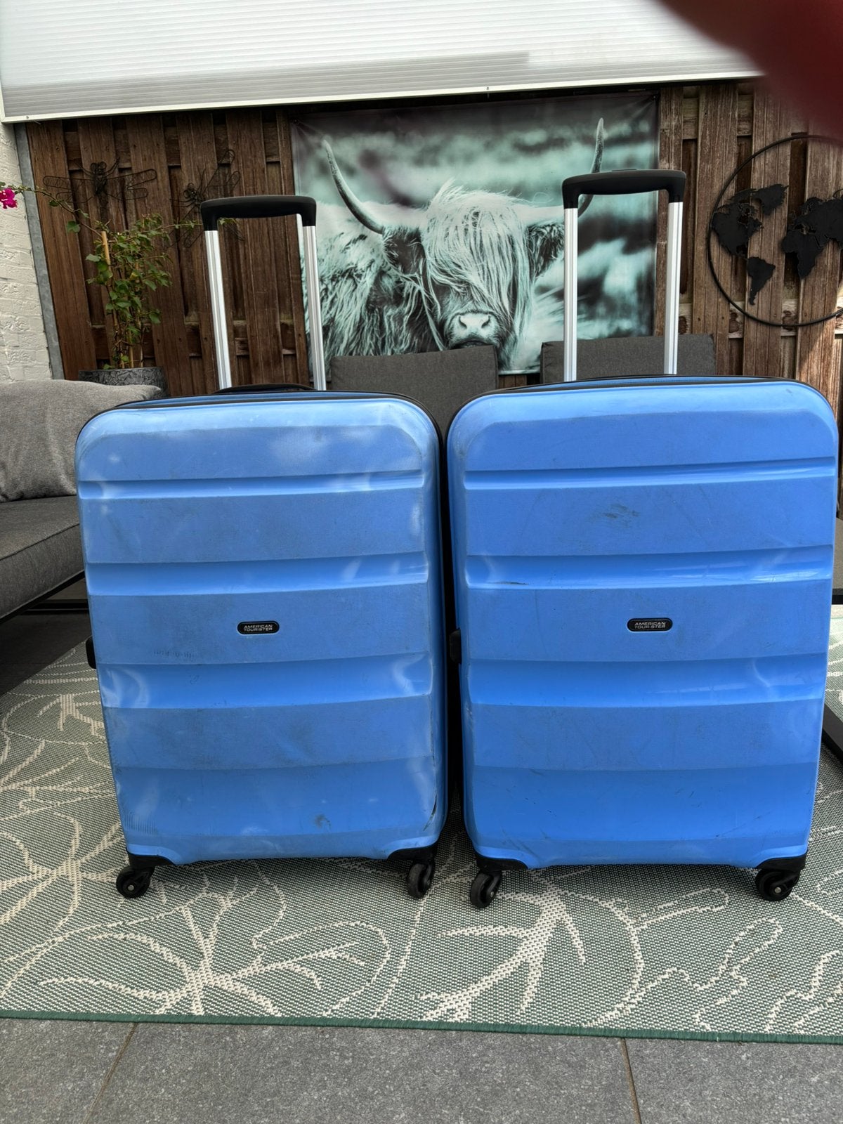 2 REISKOFFERS, Sieraden, Tassen en Uiterlijk, Koffers, Ophalen, Gebruikt, Hard kunststof, Wieltjes
