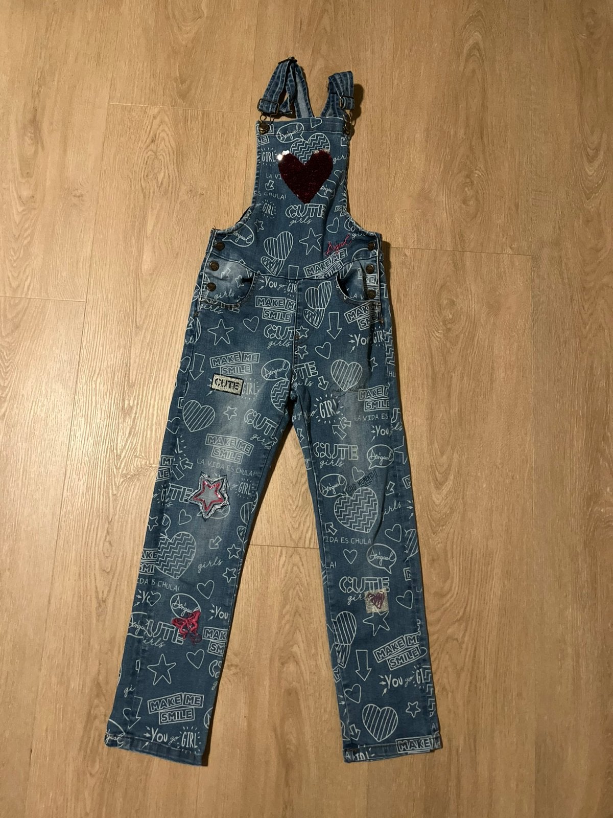 Tuinbroek meisje desigual maat 134 / 140 zgan, Ophalen of Verzenden, Zo goed als nieuw, Meisje, Jurk of Rok