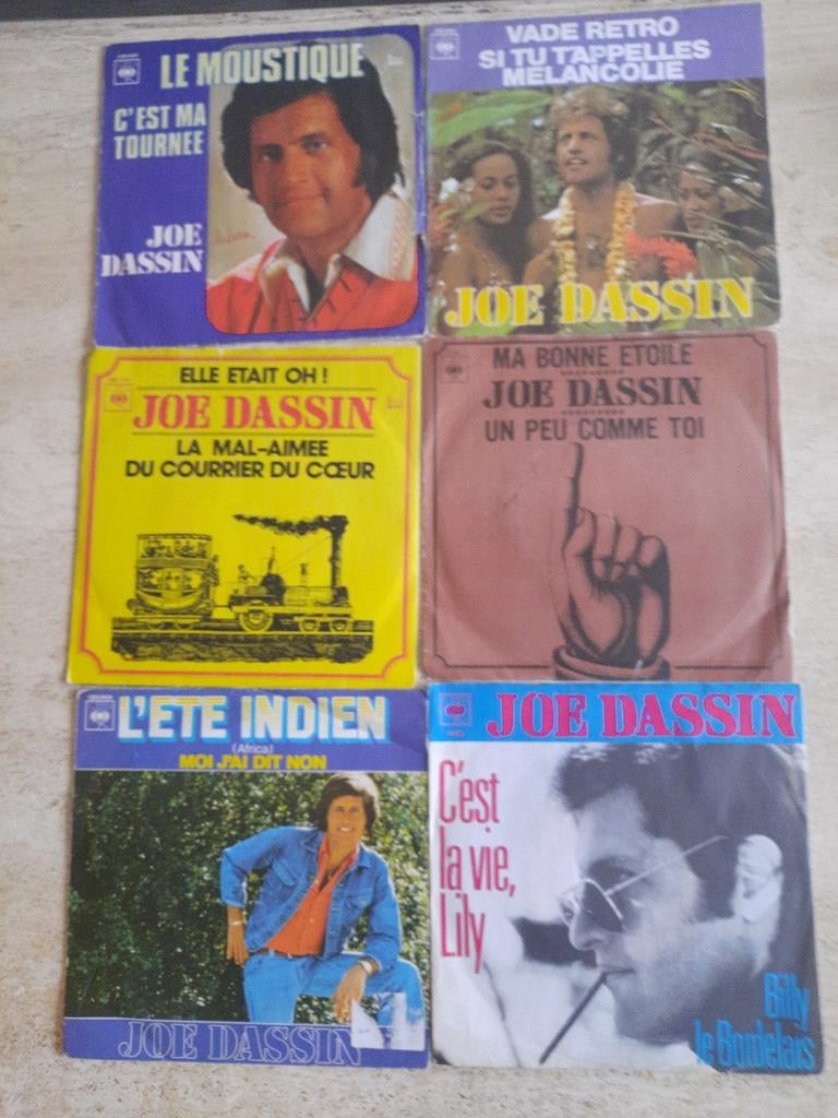 15x vinyl singels van Joe Dassin, Ophalen of Verzenden, Zo goed als nieuw, Overige formaten