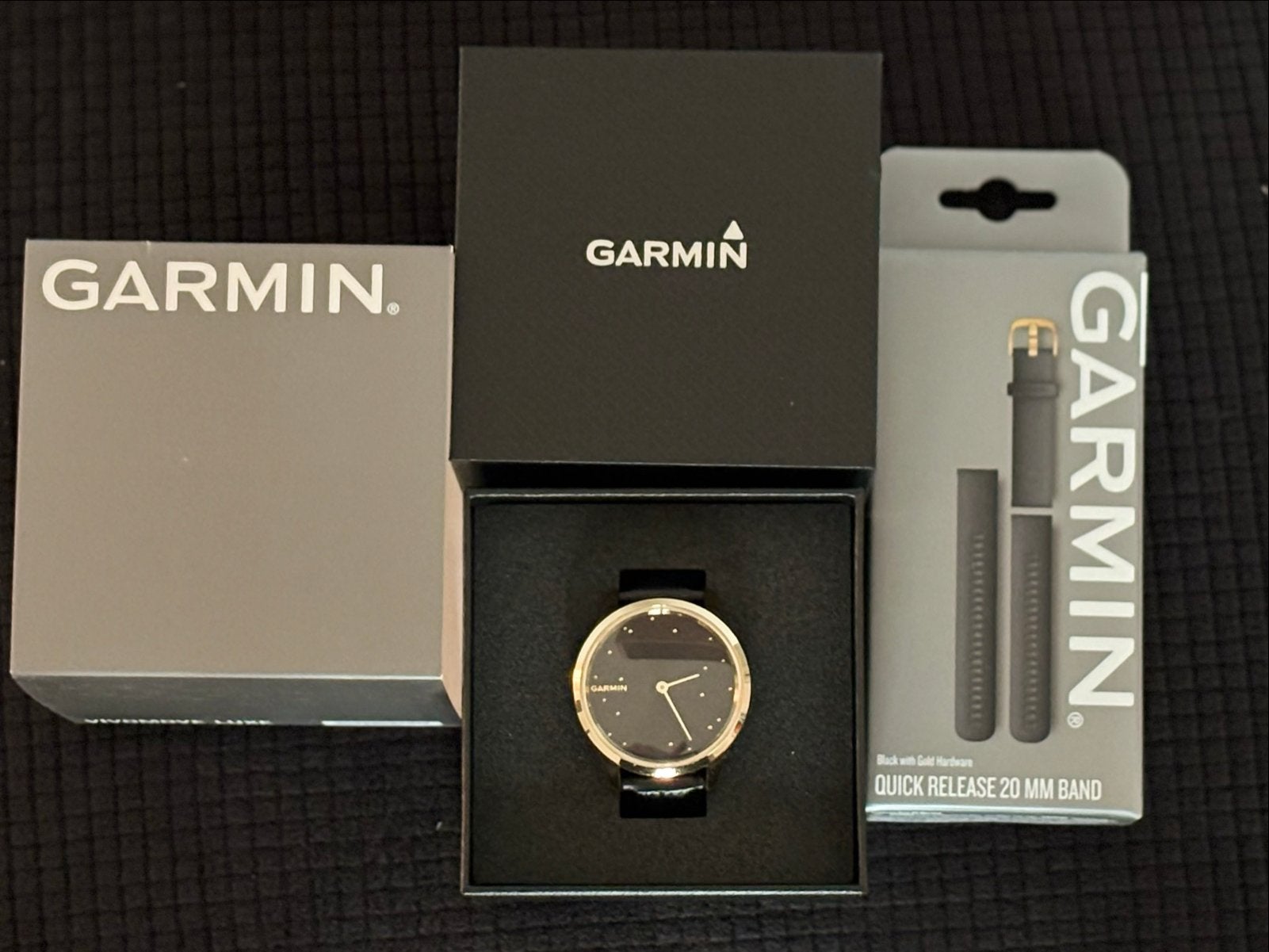 Garmin vívomove Luxe goud, complete set met 3 bandjes, Ophalen of Verzenden, Zo goed als nieuw