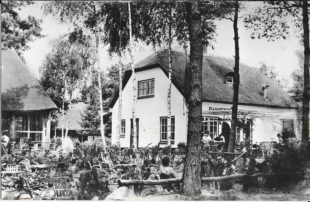 Lunteren, Restaurant 't Pannekoekhuis, ober, terras, vrouw, Verzenden, 1960 tot 1980, Ongelopen, Gelderland