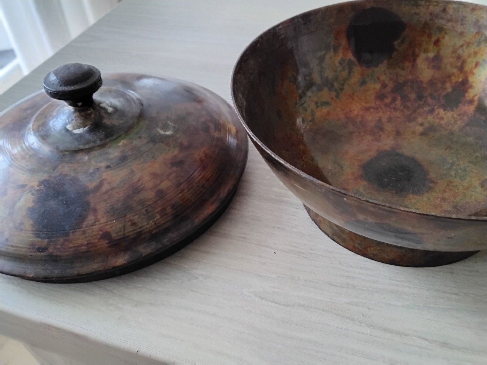 Chinees koperen basket, Antiek en Kunst, Antiek | Koper en Brons, Ophalen of Verzenden, Koper