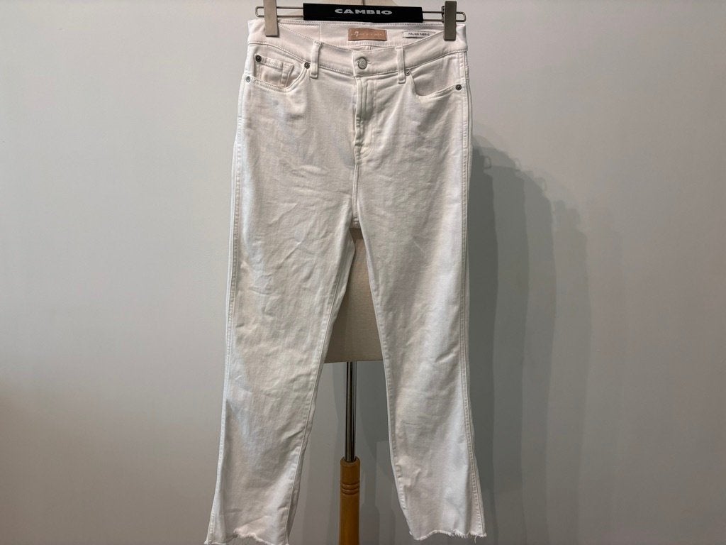 7 for all Mankind broek – HW Slim Kick Luxe – mt 30 (38/40), Kleding | Dames, Spijkerbroeken en Jeans, Wit, 7 for all mankind
