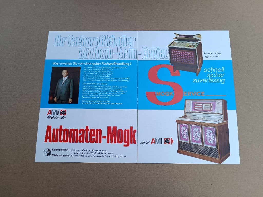 Reclame: Rowe-AMi CMM4/ MM6 (1971) jukebox, Verzenden, Gebruikt, 1950 tot 1960, Seeburg