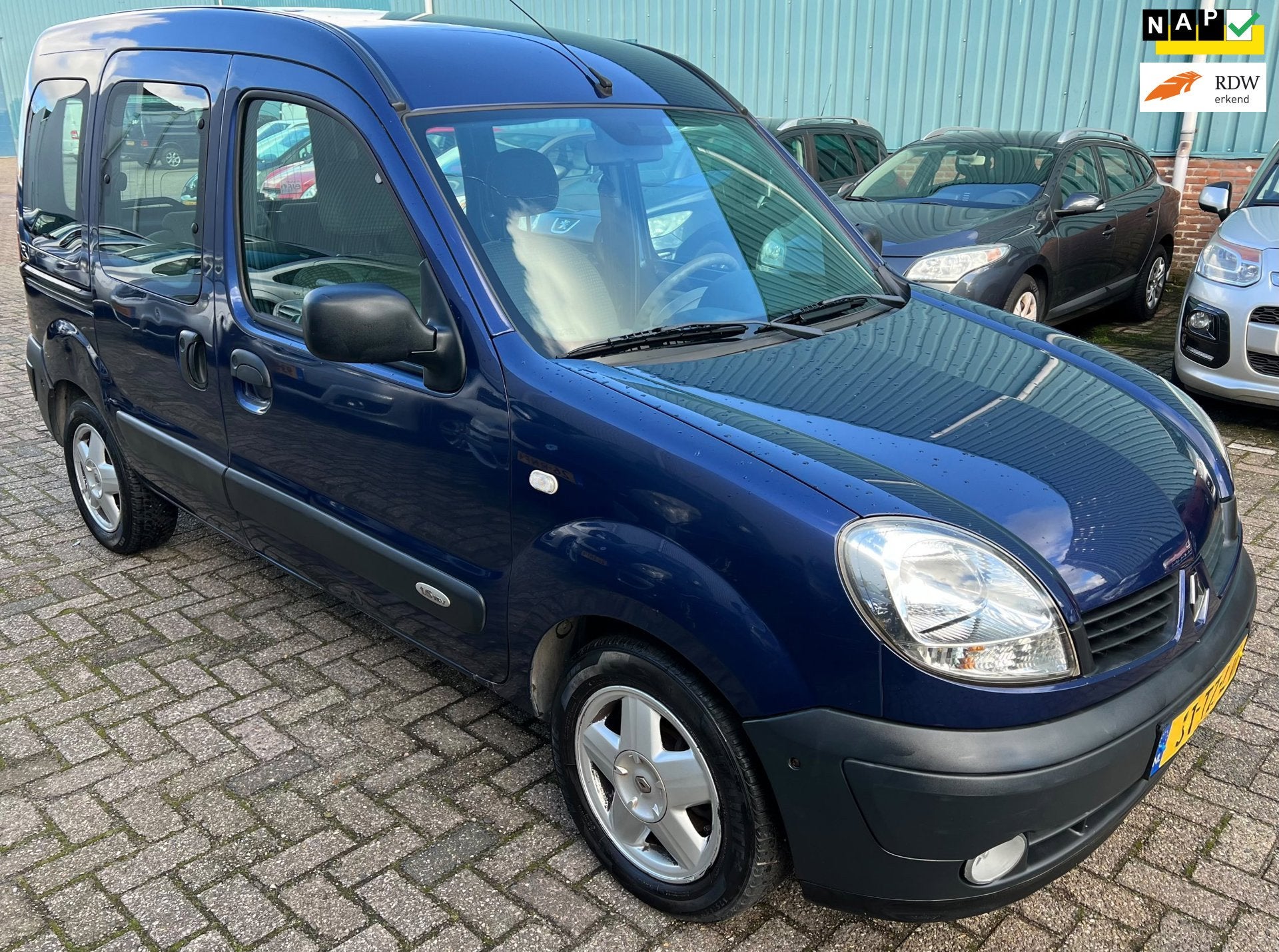 Renault Kangoo 1.6-16V Privilège AIRCO, Auto's, Gebruikt, Blauw, Origineel Nederlands, Bedrijf