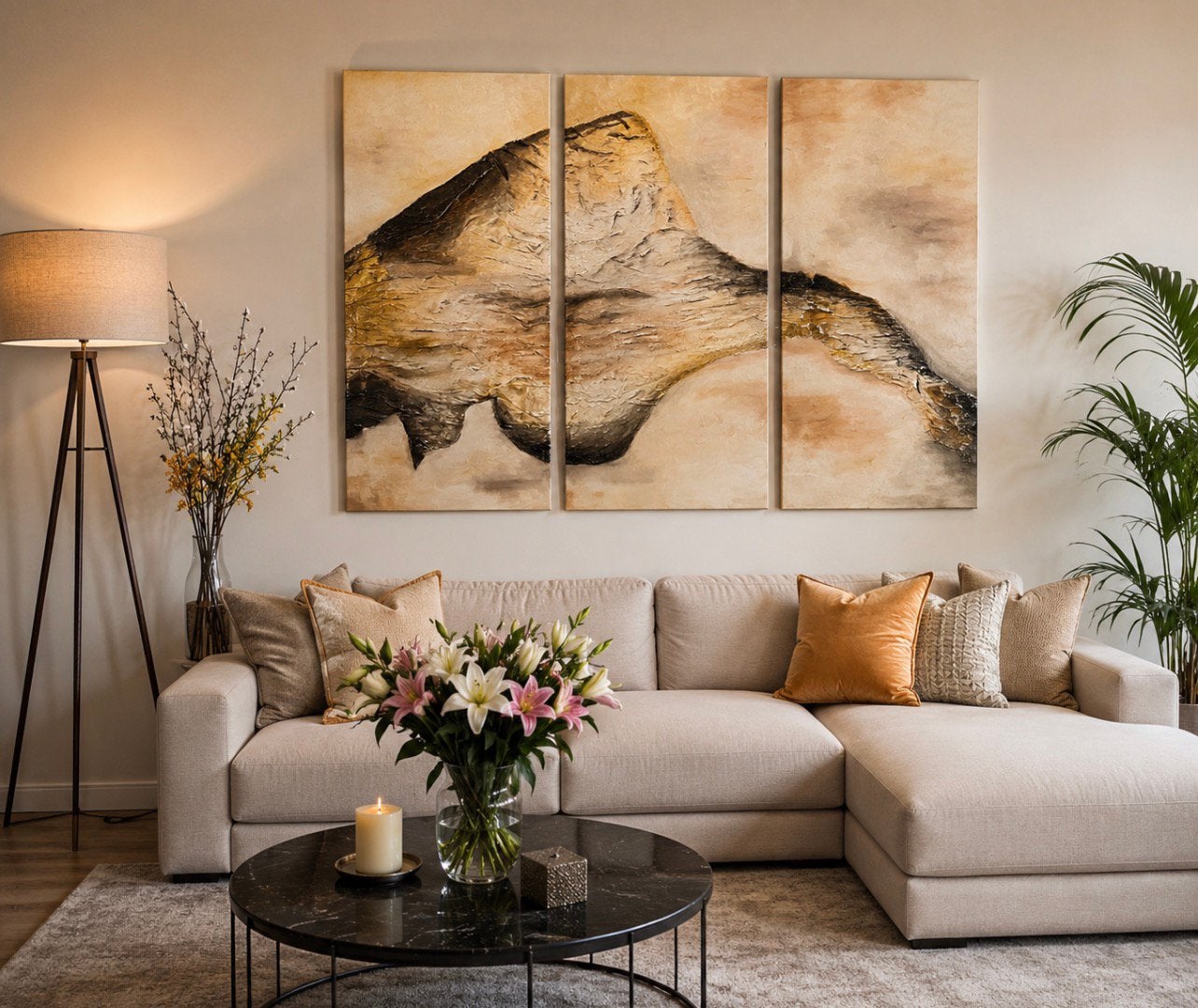 Modern 3-Piece Textured Wall Art 120*100, Ophalen