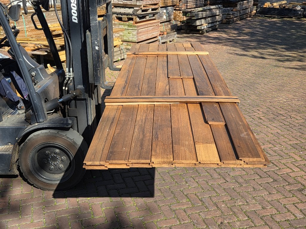 9.28 m2 channelsiding rabat - nr: HP135, Ophalen, Planken, Nieuw, Hardhout