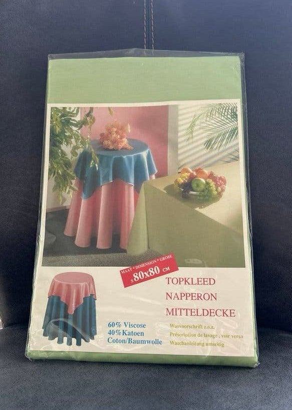 Nieuw 6x Groen Tafelkleed 80x80 cm - Viscose/Katoen, Vierkant, Nieuw, Ophalen of Verzenden, Katoen