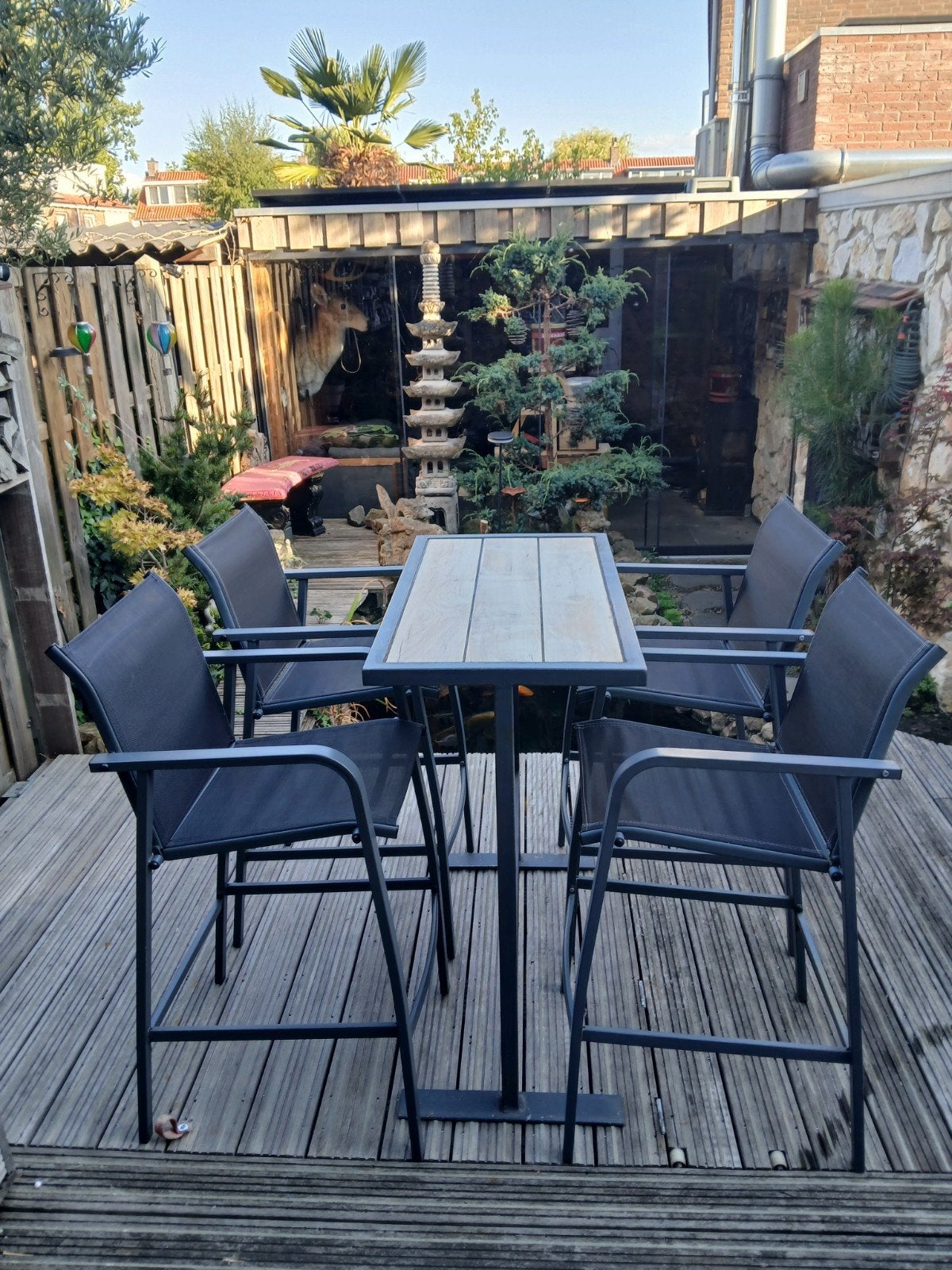 leuke tuinset eettafel / bar, Tuin en Terras, Tuinsets en Loungesets, Ophalen, Gebruikt, Eettafel, Tuinset
