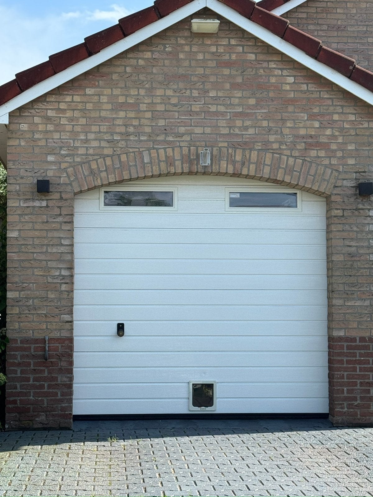Hörmann Garagedeur electrisch, Ophalen, Wit, Zo goed als nieuw, 200 cm of meer