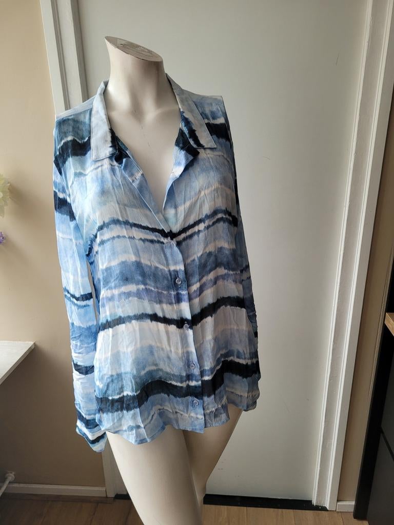 Leuke blauwe Bella Dahl blouse maat M, Kleding | Dames, Maat 38/40 (M), Blauw, Bella Dahl, Ophalen of Verzenden