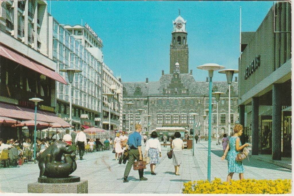 ROTTERDAM Stadhuis en Stadhuisplein, Verzenden, 1960 tot 1980, Gelopen, Zuid-Holland