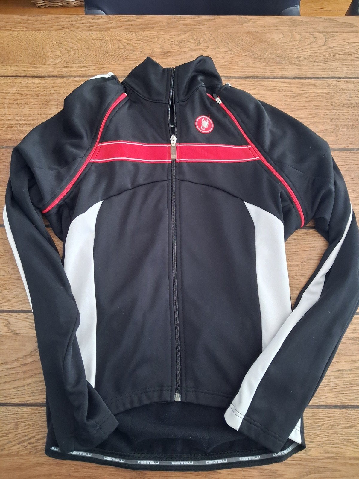 Castelli Fietsjack vrouwen M Zwart Rood Wit jas jasje, Ophalen of Verzenden