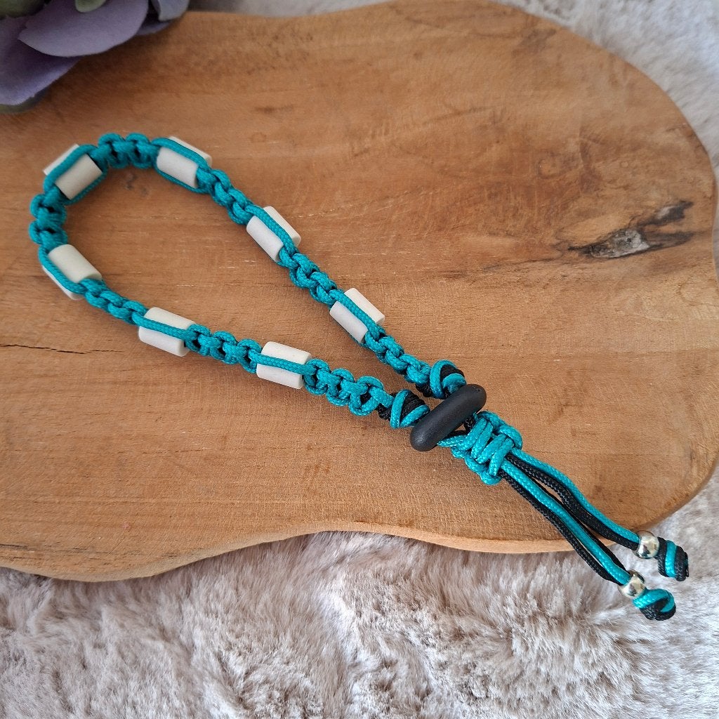Natuurlijke anti-tekenband aquamarine blauw 24cm, Overige merken, Nieuw, Ophalen of Verzenden, By DaisS