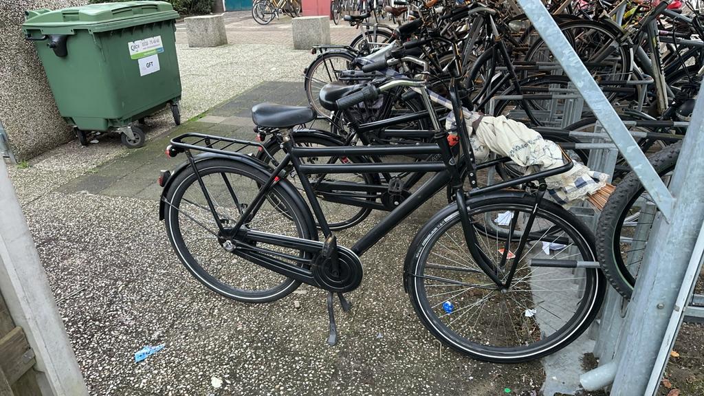 Zwarte stadsfiets - Gebruikt, Fietsen en Brommers, Fietsen | Heren | Herenfietsen, Ophalen, Gebruikt, Overige merken