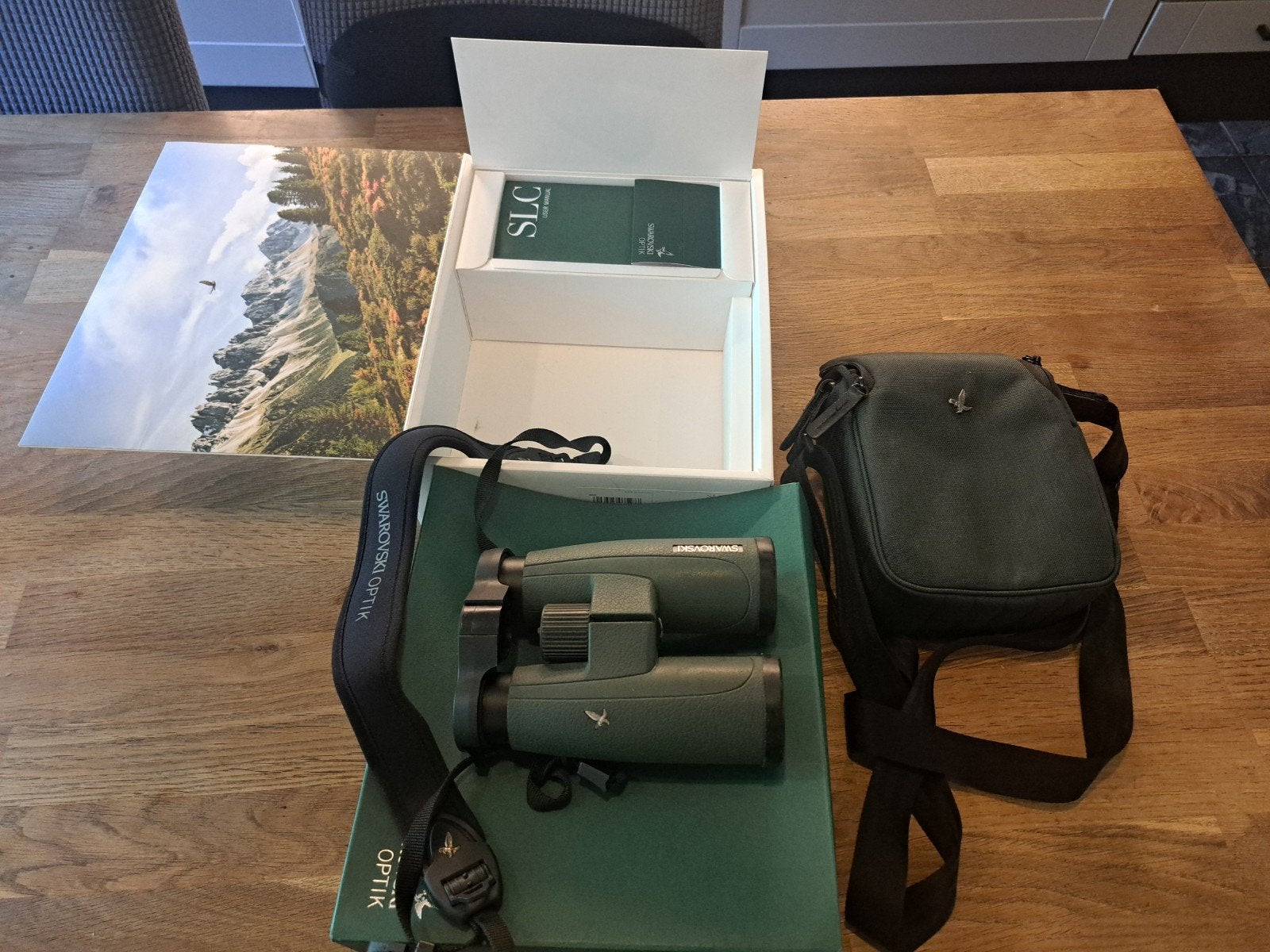 Swarovski Optik SLC 8x42 Verrekijker met doos en tas, Dakkant (recht), Ophalen of Verzenden, Zo goed als nieuw, 8 tot 12x