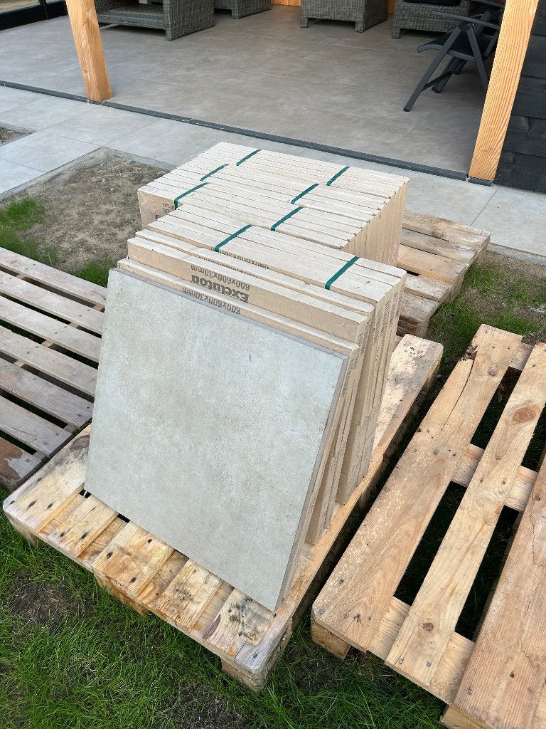 20 Excluton keramiek tegels type Rome 60x60x3, Ophalen, Keramiek, Nieuw, 5 tot 10 m²
