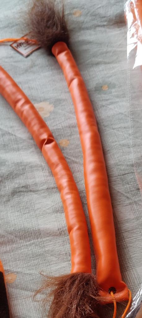 Oranje auto/kofferbak staarten, Ophalen of Verzenden, Gebruikt