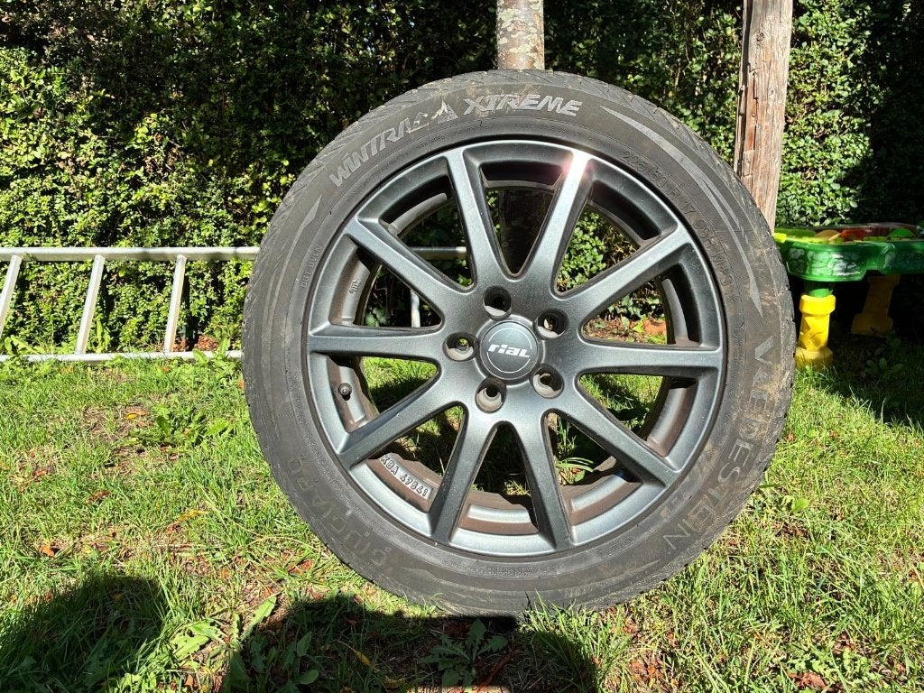 Winterbanden lichtmetalen velgen, Auto-onderdelen, Banden en Velgen, Ophalen, Gebruikt, 17 inch, Winterbanden