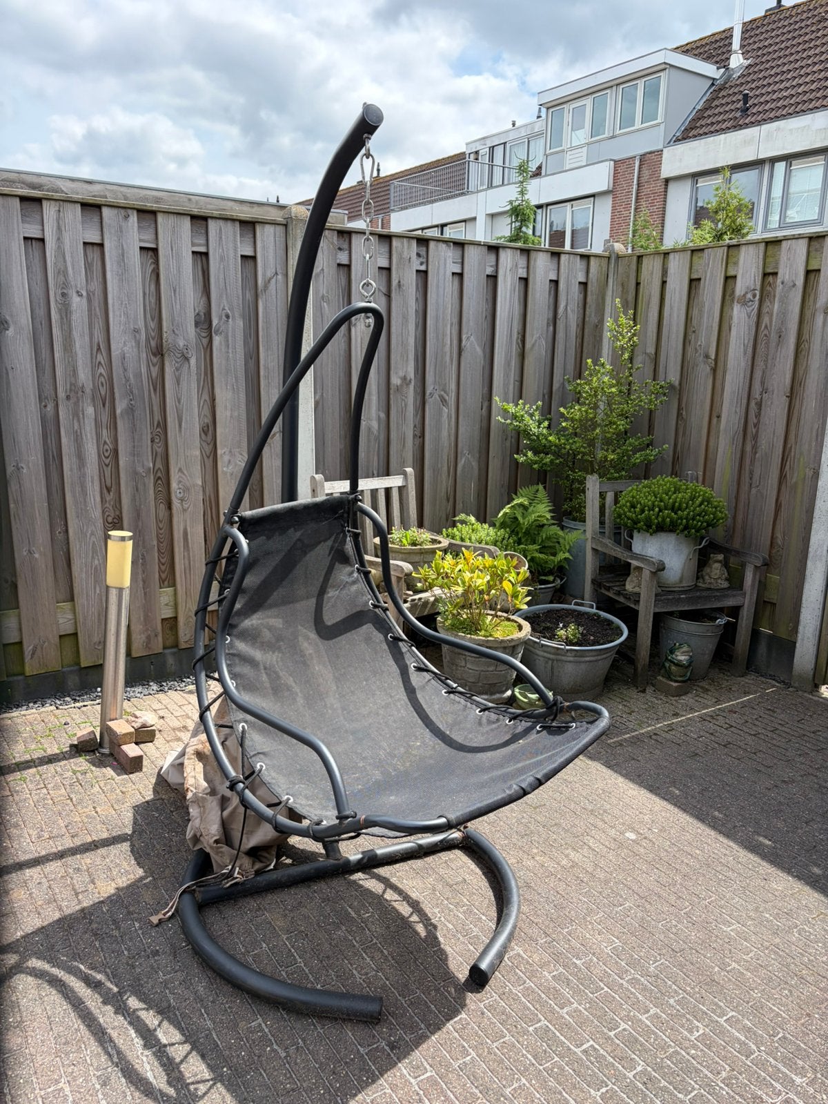 Tuin schommelstoel, Ophalen, Gebruikt, Met standaard, Eenpersoons