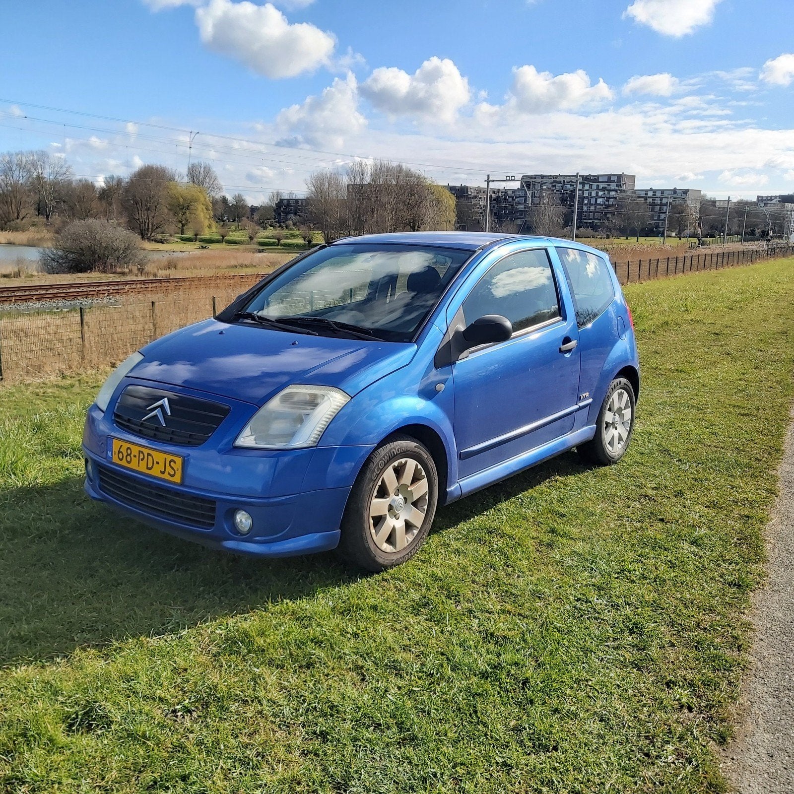 Citroën C2 1.4 I 2004 Blauw, Ophalen, Gebruikt, Citroën