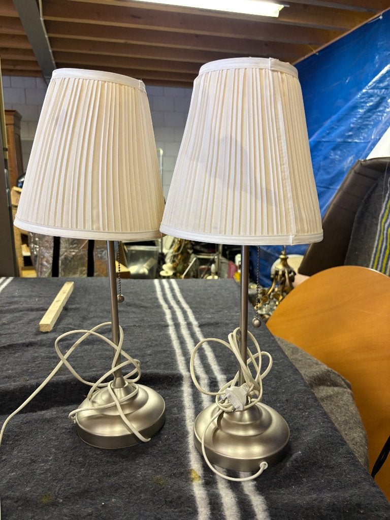 2 tafel schemer lampen wit, Ophalen of Verzenden, Minder dan 50 cm