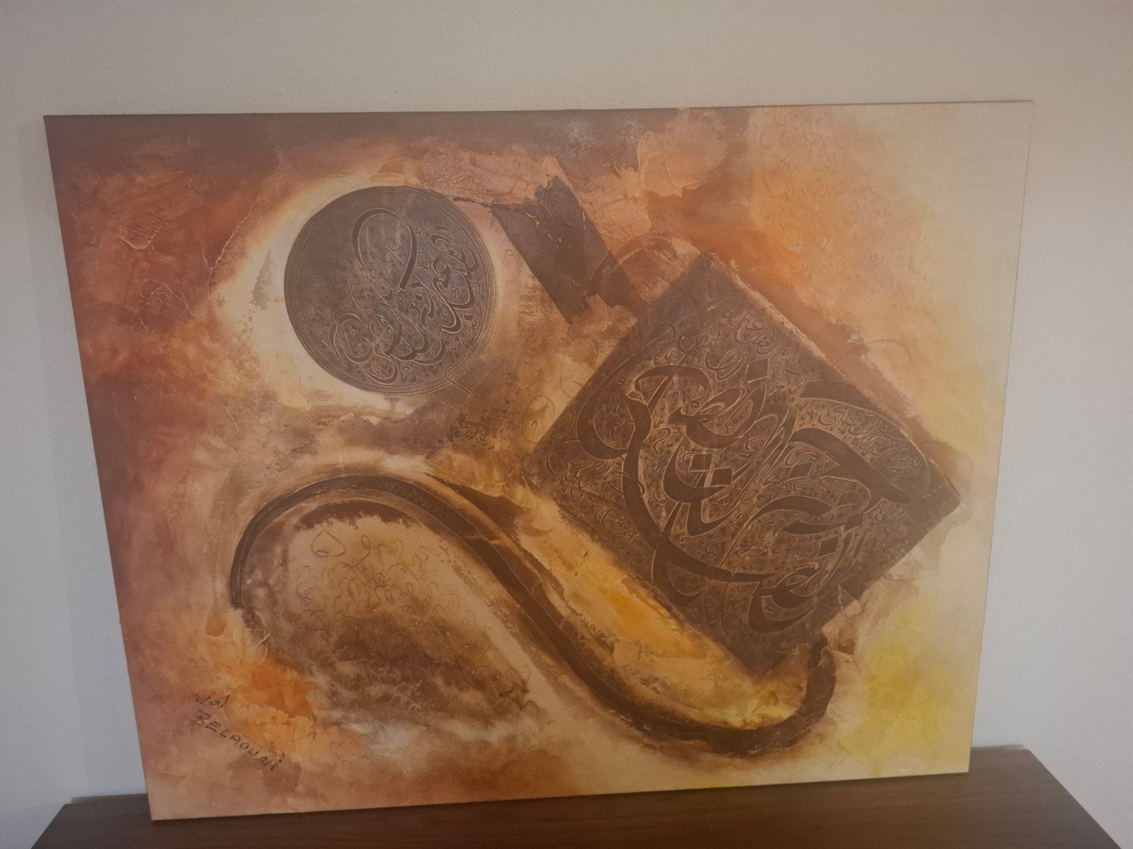 Islamitisch schilderij 100x78 cm voor woonkamer, Antiek en Kunst, Ophalen