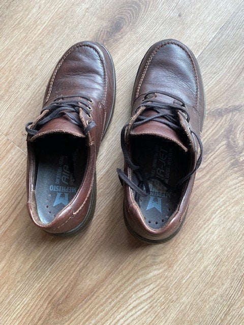 Zo goed als nieuwe leren herenschoenen, maat 43 (EU 9), Kleding | Heren, Bruin, Zo goed als nieuw, Veterschoenen, Mephisto M