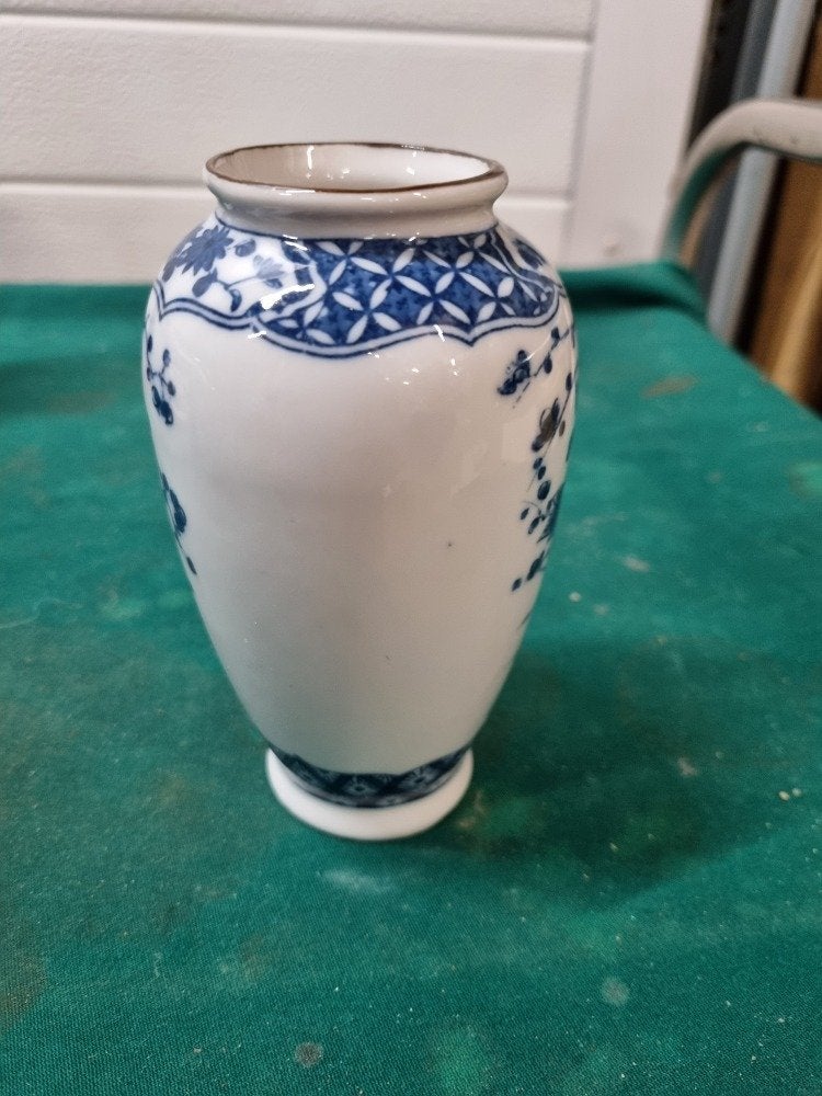 vaasje blue en white chinees met pauw vintage jaren 70, Antiek en Kunst, Antiek | Vazen, Ophalen of Verzenden