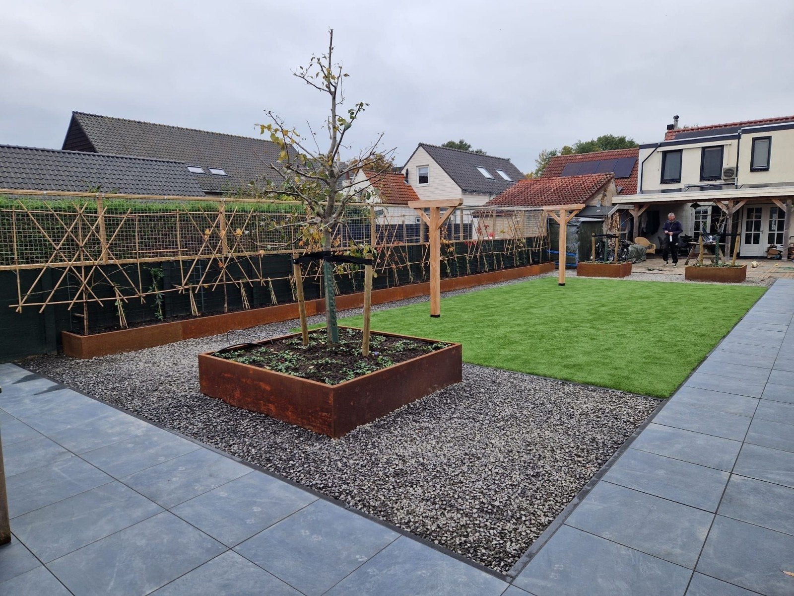 super mooie grote bloembakken cortenstaal 100x100x40, Tuin en Terras, 100 cm of meer, Vierkant, Nieuw, Ophalen of Verzenden