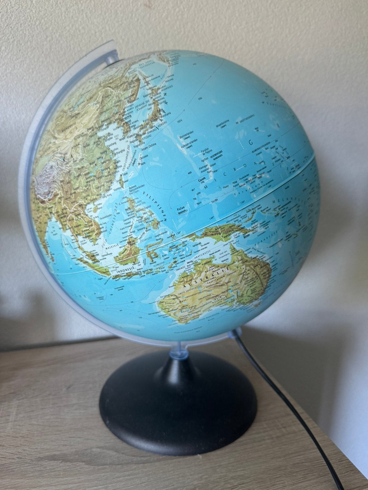 Wereldbol lamp, Ophalen of Verzenden, Gebruikt