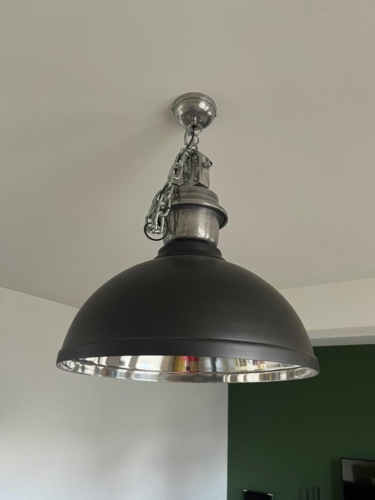 Grote (zware kwaliteit) industriële hanglamp, Ophalen, Zo goed als nieuw, Industrieel, 75 cm of meer