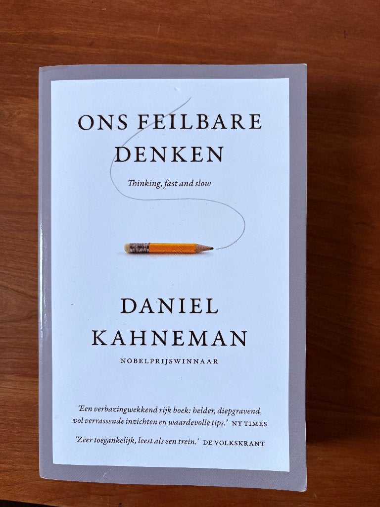 Ons feilbare denken – Daniel Kahneman, Boeken, Ophalen of Verzenden, Gelezen