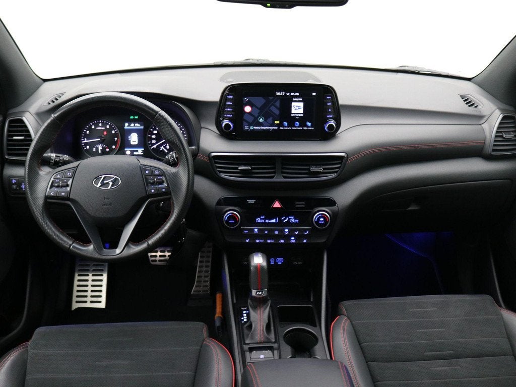 Hyundai Tucson 1.6 T-GDI N-Line AUTOMAAT / 1600KG Trekgewich, Auto's, Hyundai, 15 km/l, Gebruikt, 4 cilinders, Wit
