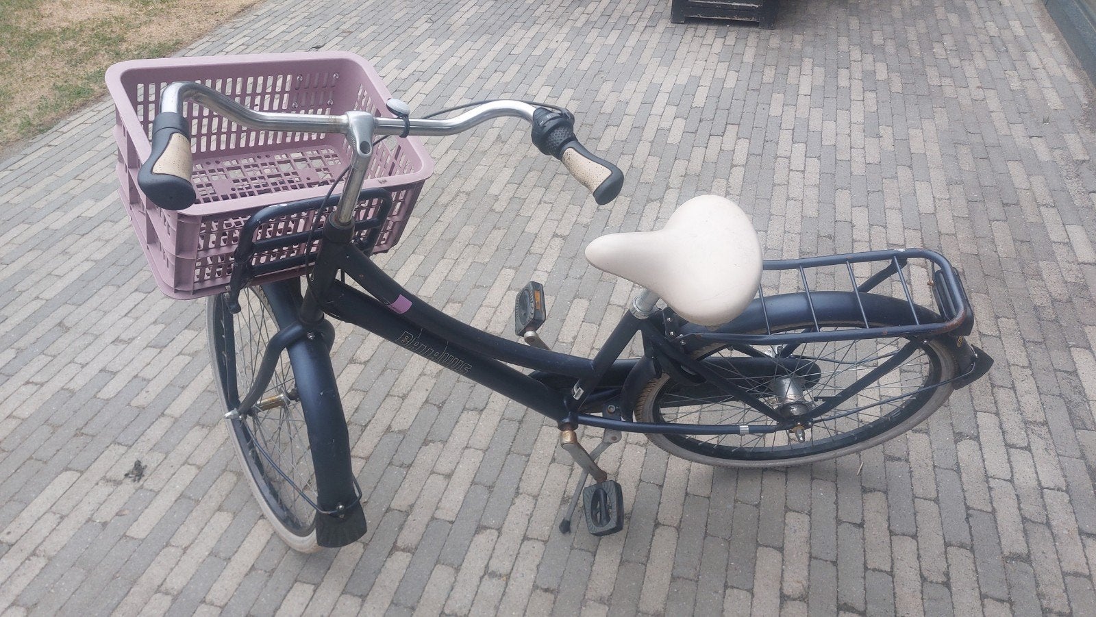 Meisjesfiets 24 inch met versnellingen en mand, Terugtraprem, Versnellingen, Ophalen of Verzenden, Gebruikt