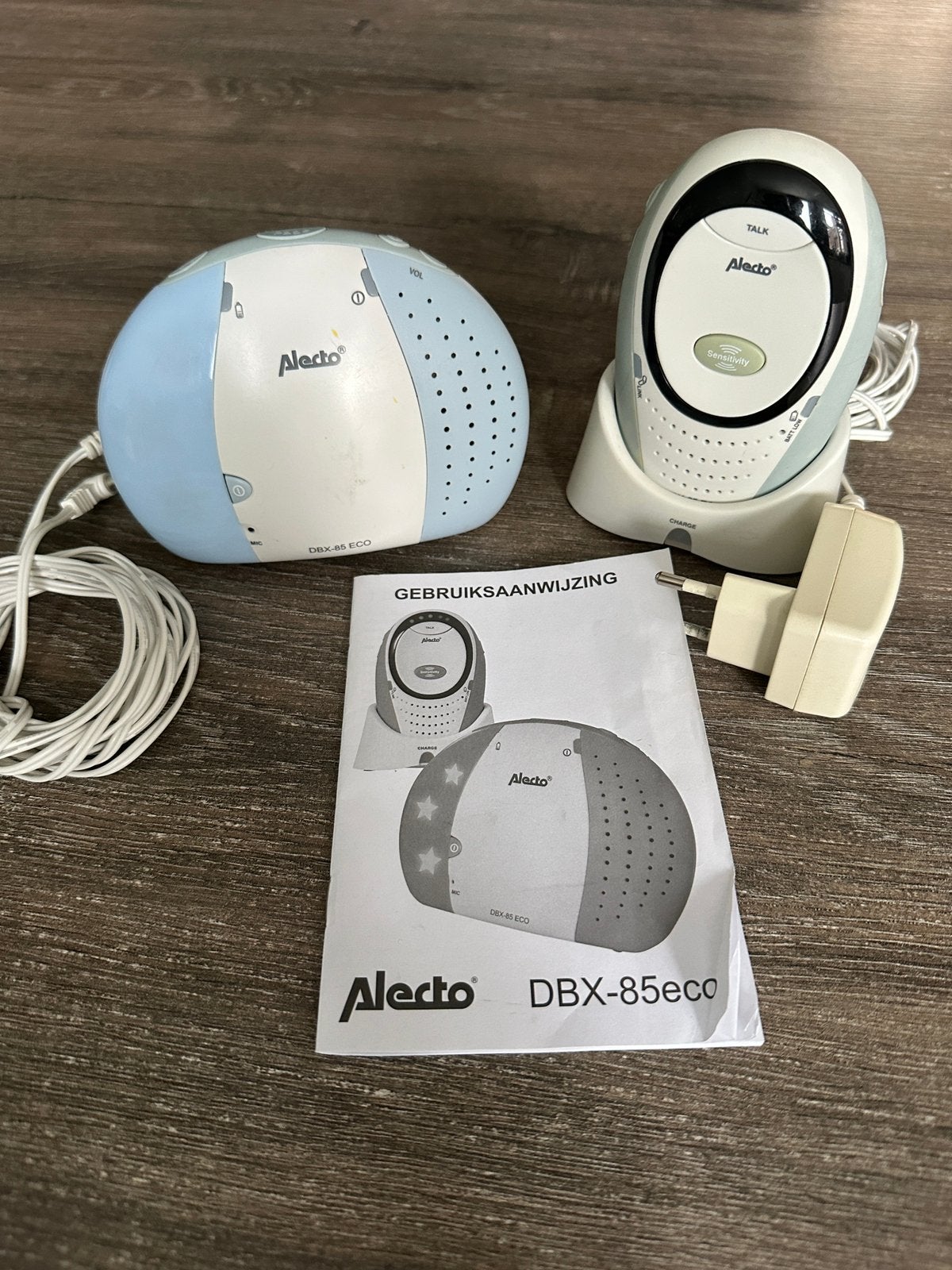 Babyfoon Alecto DBX-85eco, Kinderen en Baby's, Babyfoons, Ophalen of Verzenden, Zo goed als nieuw, Minder dan 100 meter, Terugspreekfunctie